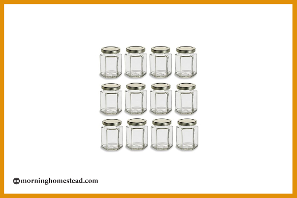 Nakpunar-12-Pcs-6-Oz-Large-Hexagon-Glass-Jars-for-Jam