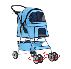 BestPet 4 Wheels Pet Stroller